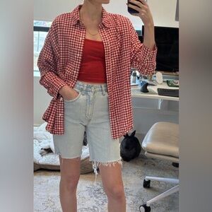 Abercrombie & Fitch Oversized Gingham Top